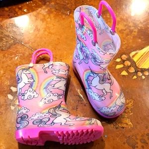 Unicorn rain boots